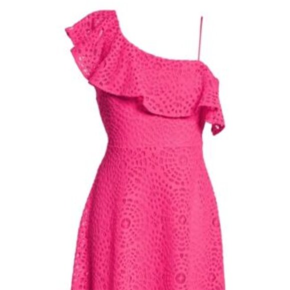 Lilly Pulitzer Callisto Dress Size 00 Pink Cosmo Sea Urchin Terry Lace Brand NWT - Picture 4 of 4